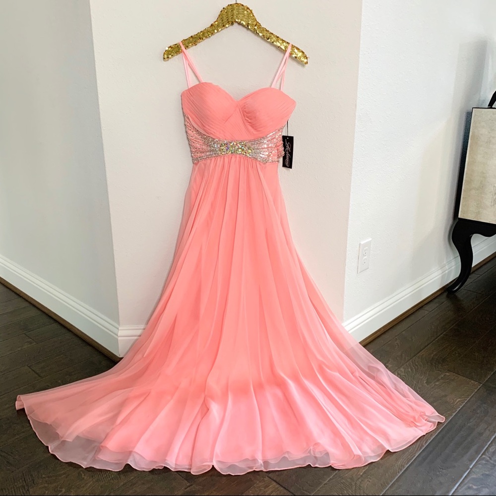 Pink Formal Evening Long Dress